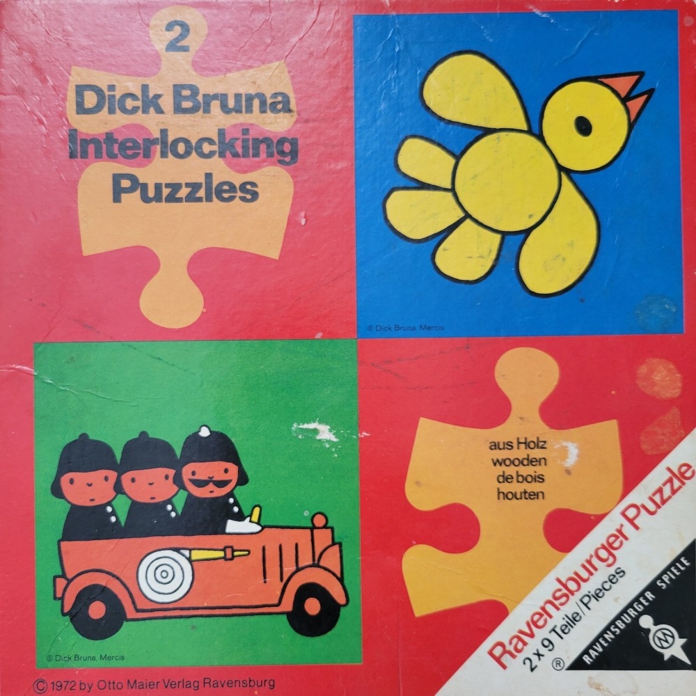 Vintage Wooden Interlocking  Puzzles Toddler‎ Learning Fire Truck Men Bird (2)